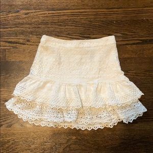 H&M white lacey skirt